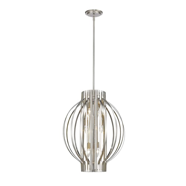 Z-Lite Moundou 6 Light Pendant, Brushed Nickel 436-20BN - main